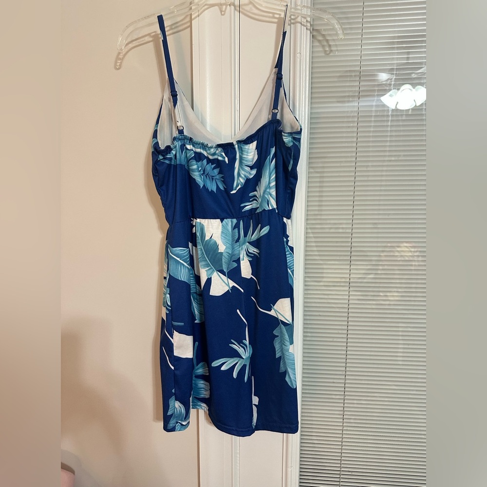 Blue Floral Mini Dress